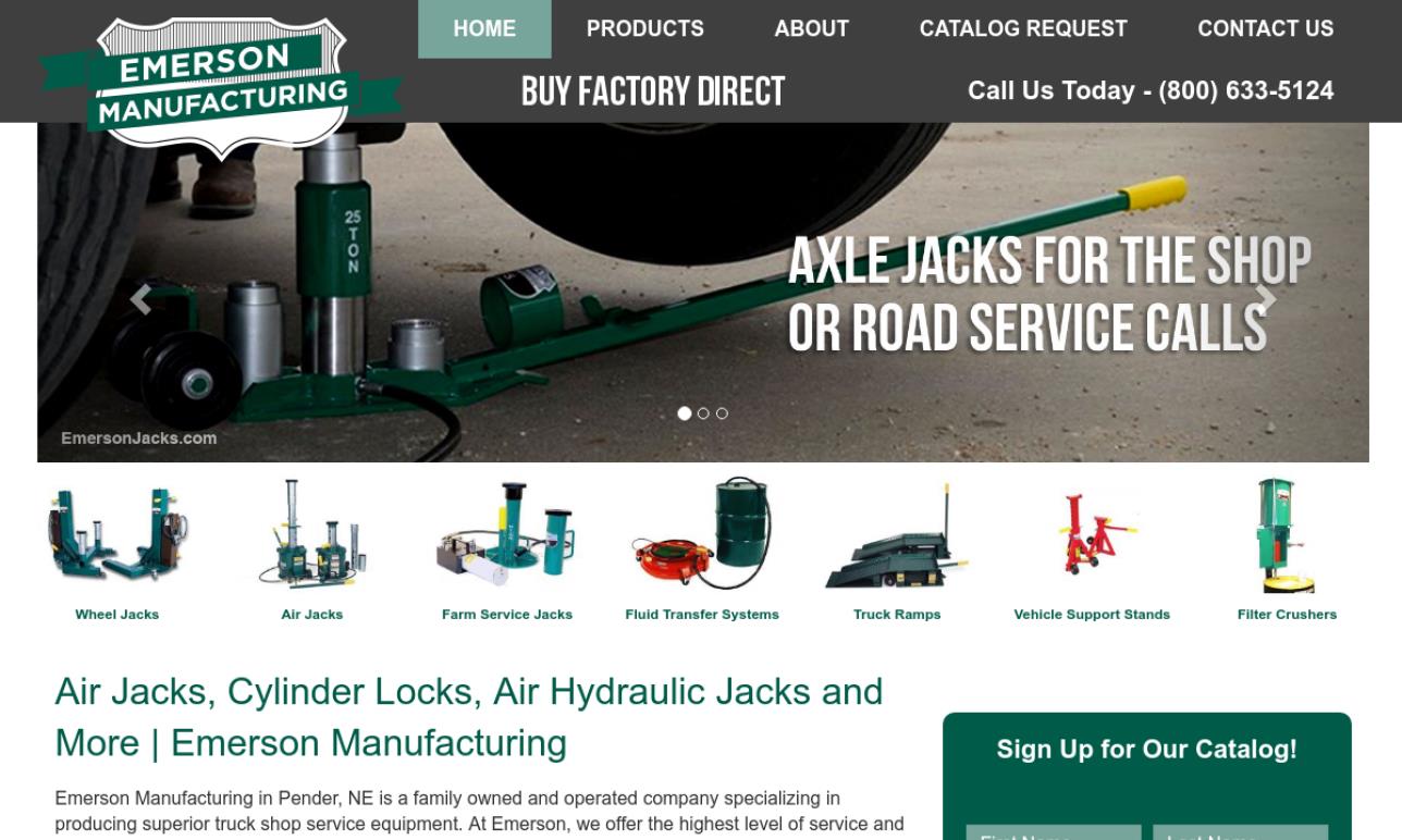 Emerson Manufacturing Hydraulic Lift Manufacturers